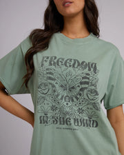 All About Eve In The Wind Oversized Tee - Sage