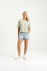 Home-lee Becky Tee - Candy Apple Stipes