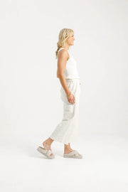 Home-lee Zoe Pants - Cream Daisies