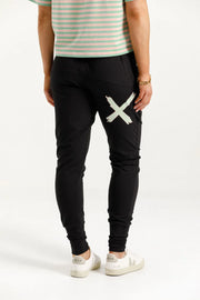 Home-lee Apartment Pants - Black with Candy Apple X
