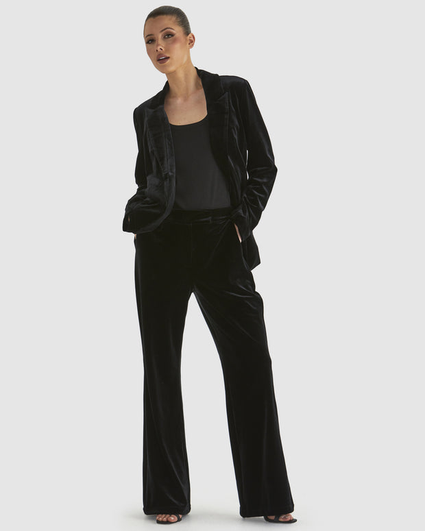 Fate + Becker Mustang Sally Velvet Pant - Black