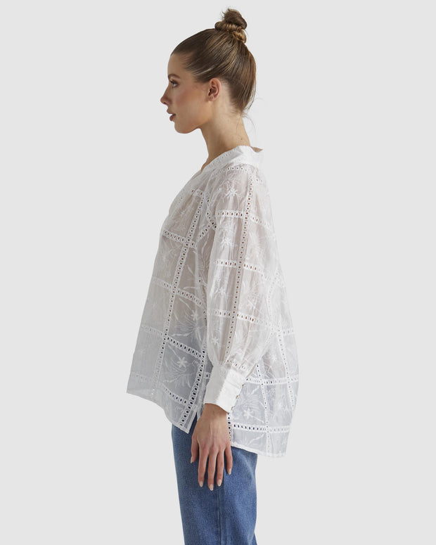 Fate + Becker Whisper Blouse - Ivory