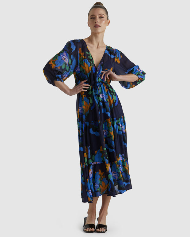 Fate + Becker Twilight Dress - Navy Floral