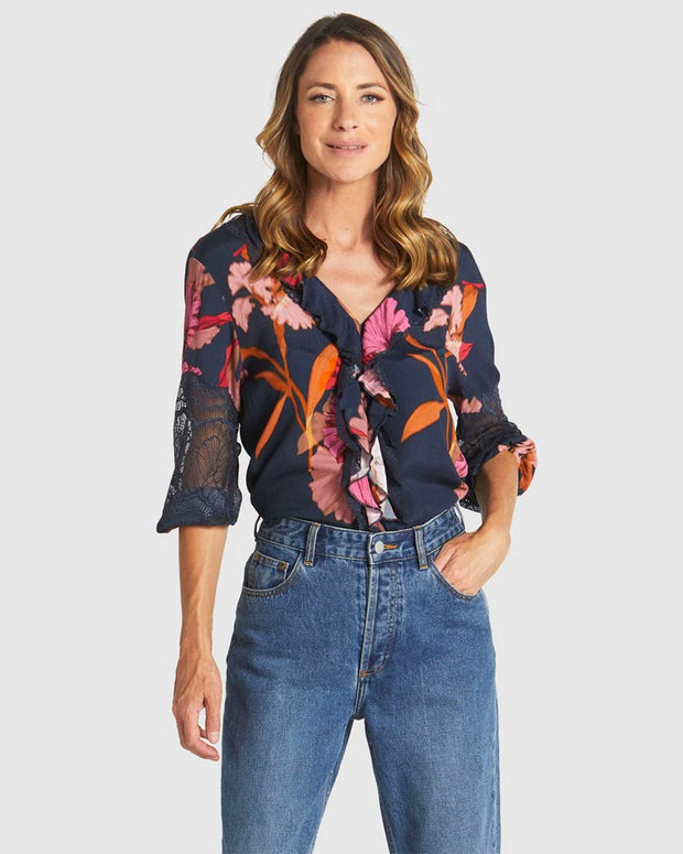 Fate + Becker Captivation Shirt - Shadow Floral