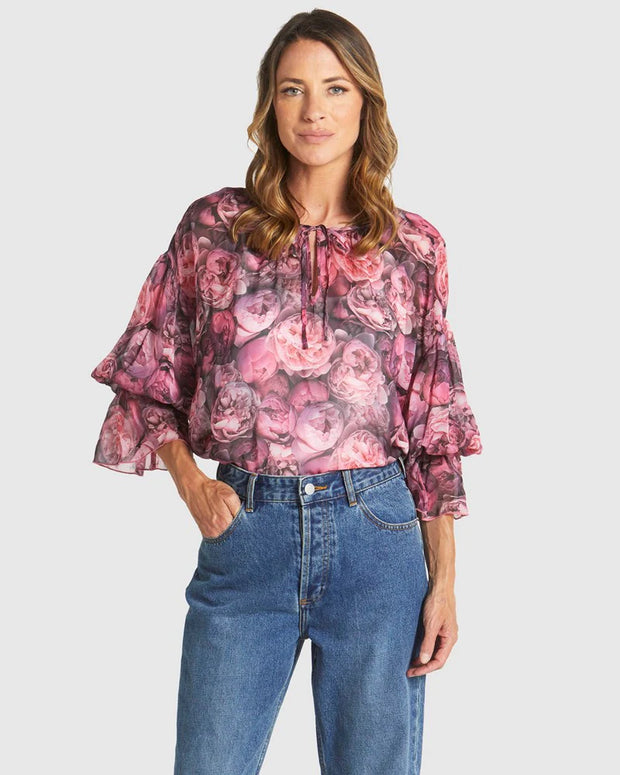 Fate + Becker Phenomenon Blouse - Peony