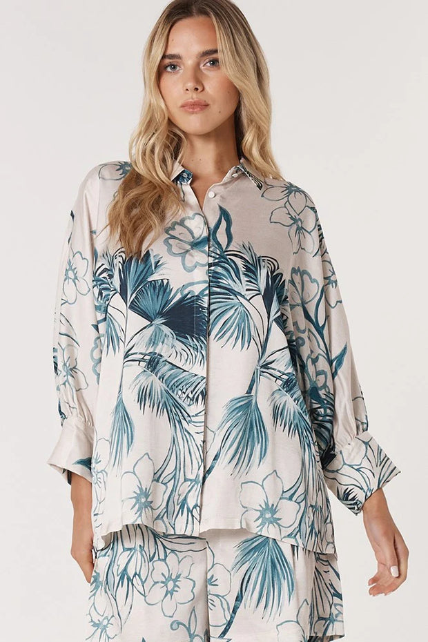 Fate + Becker Solstice Palms Shirt - Palm Print