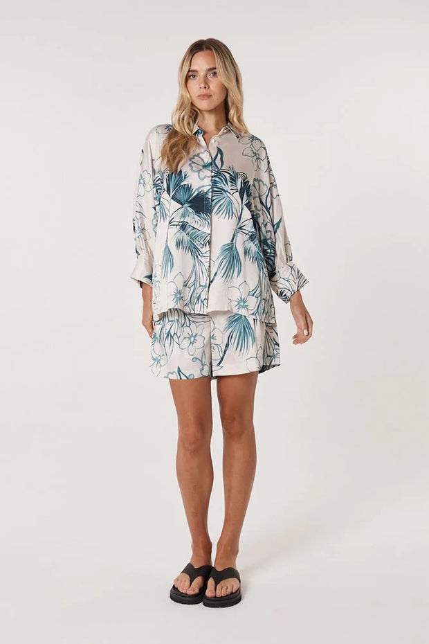 Fate + Becker Solstice Palms Shirt - Palm Print