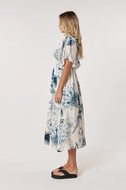 Fate + Becker Solstice Palms Midi Dress - Palm Print