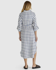 Sass Beau Shirt Dress - White Check