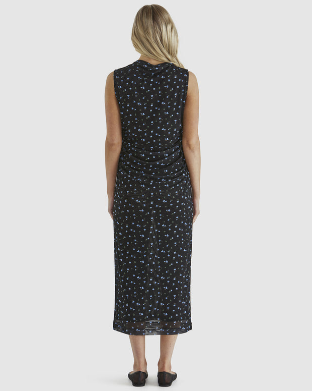 Sass Lauretta Mesh Dress - Black Ditsy