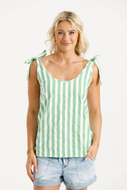 Home-lee Andi Top - Apple Stripes