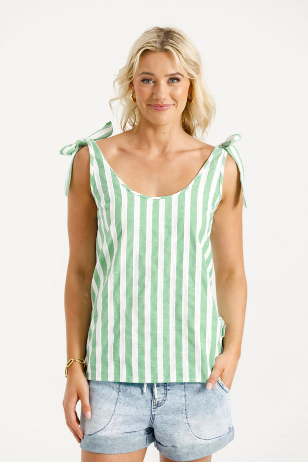 Home-lee Andi Top - Apple Stripes