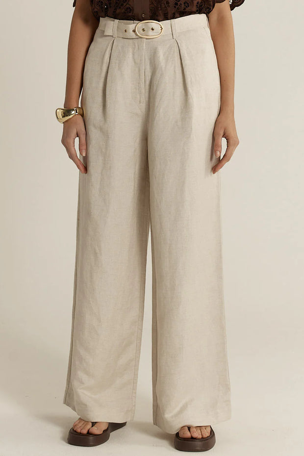 Fate + Becker Amara Belted Pant - Flax
