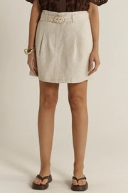 Fate + Becker Amara Belted Skirt - Flax