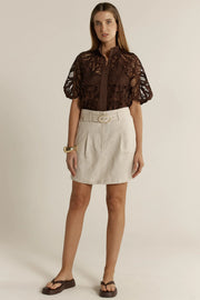 Fate + Becker Amara Belted Skirt - Flax