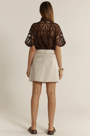 Fate + Becker Amara Belted Skirt - Flax