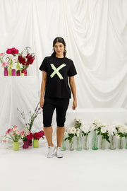 Home-lee Chris Tee - Black With Lime X