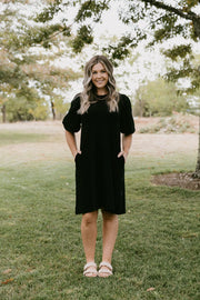 Home-lee Ivy Dress - Black With Mini X