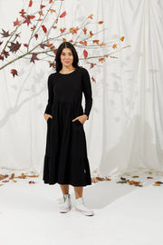 Home-lee Long Sleeve Kendall Dress - Black