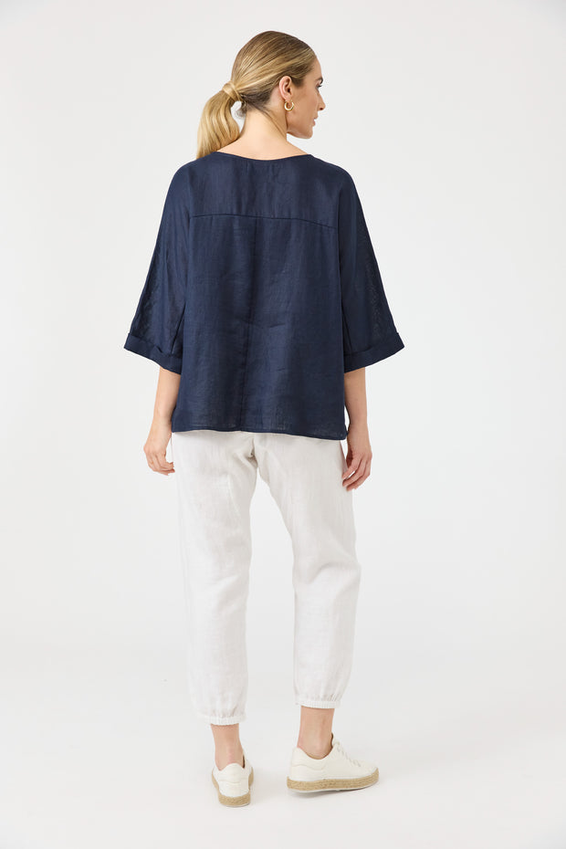 Studio Relaxed Top - Navy