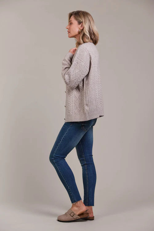 eb&ive Merano Cardigan - Flax