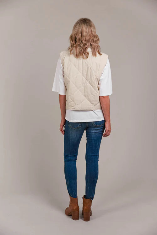 eb&ive Argo Crop Vest - Ecru