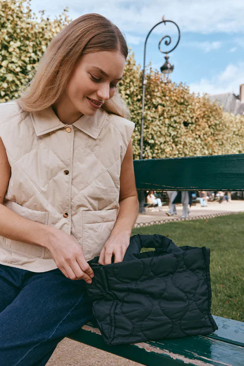 eb&ive Argo Crop Vest - Ecru