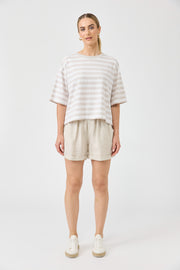 Studio Stripe T-shirt - Stone