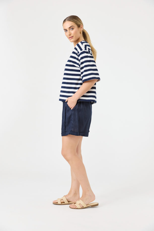 Studio Stripe T-shirt - Indigo