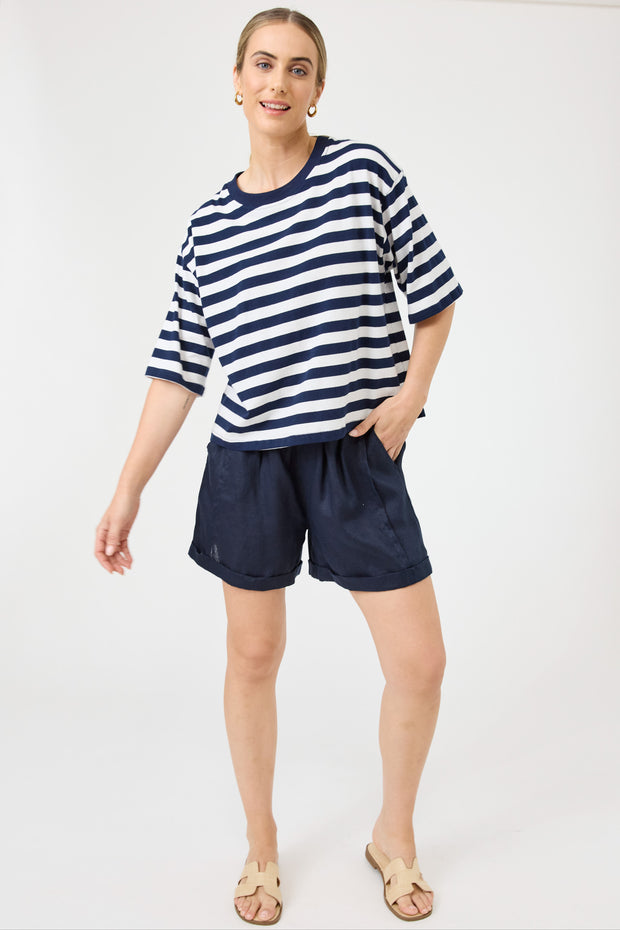 Studio Stripe T-shirt - Indigo
