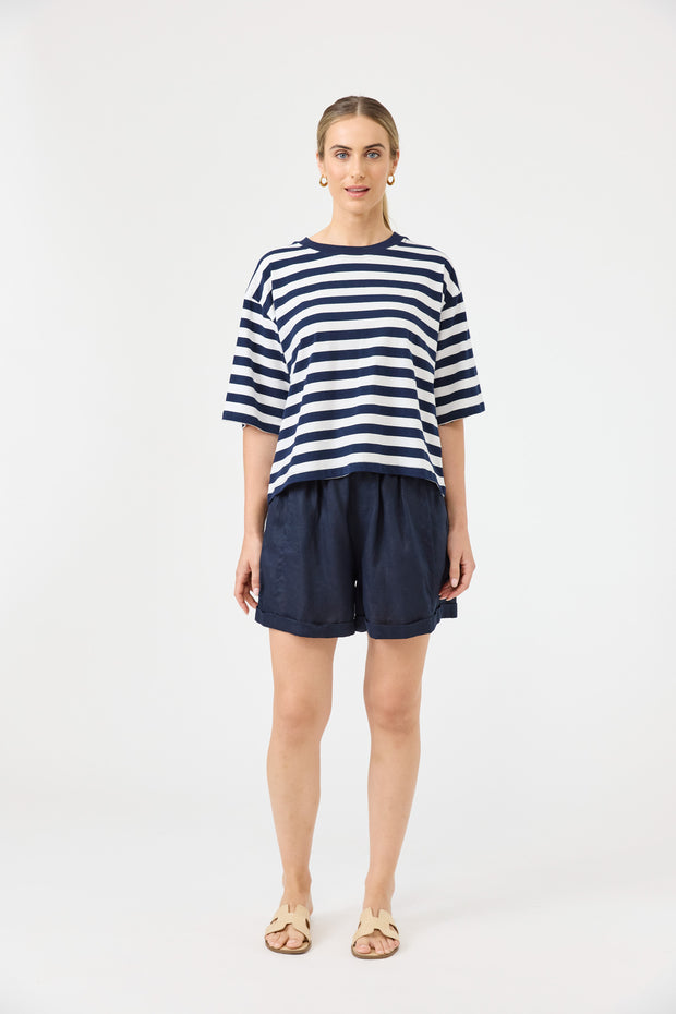 Studio Stripe T-shirt - Indigo