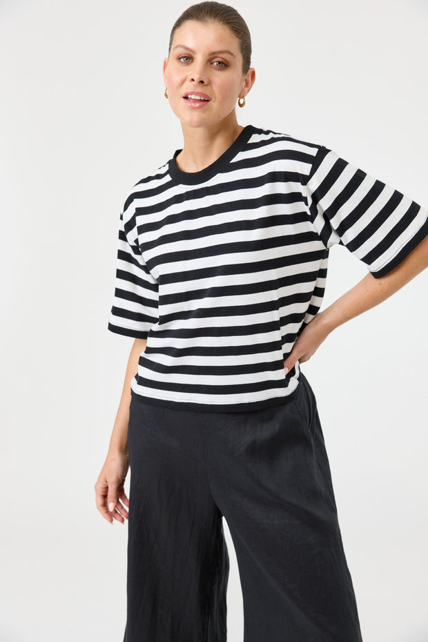 Studio Stripe T-shirt - Ebony