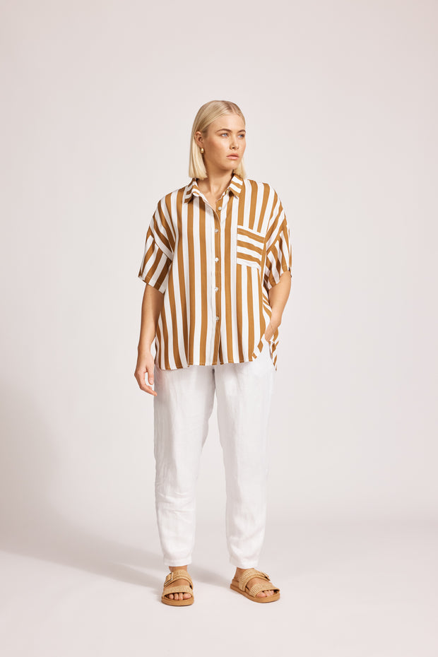 eb&ive Treville Stripe Shirt - Caramel
