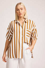 eb&ive Treville Stripe Shirt - Caramel