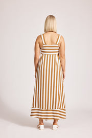 eb&ive Treville Stripe Tank Maxi Dress - Caramel