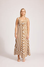 eb&ive Treville Stripe Tank Maxi Dress - Caramel