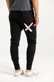 Home-lee Apartment Pants - Black With Blossom Daisy X