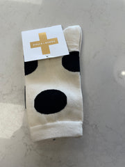 Stella + Gemma Socks - White With Black Spots