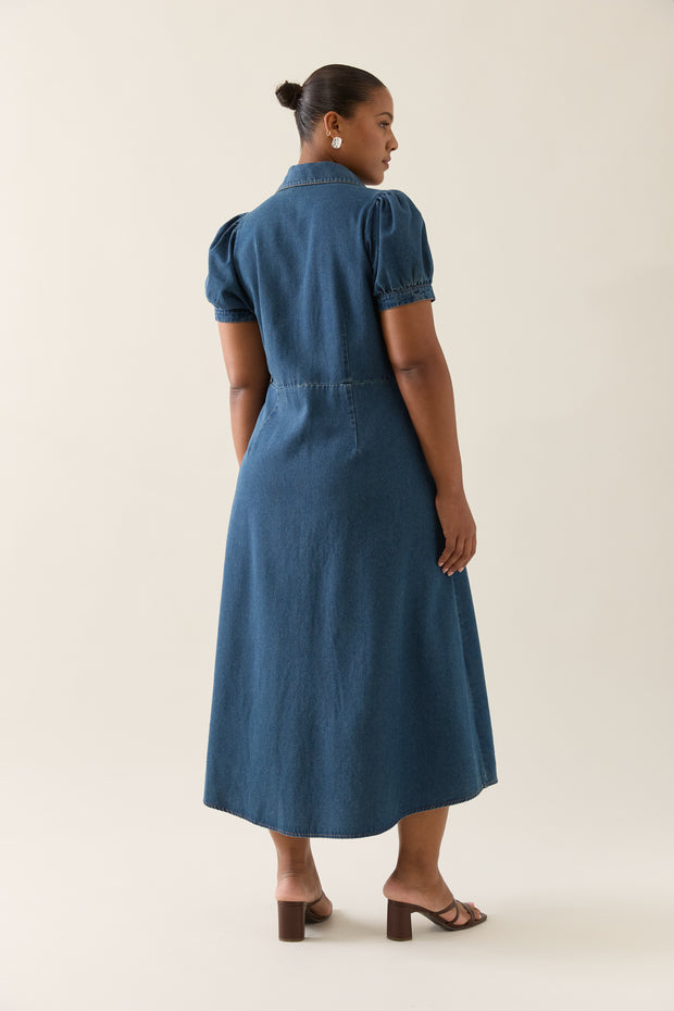 Isle of Mine Sofie Denim Maxi Dress - Drift