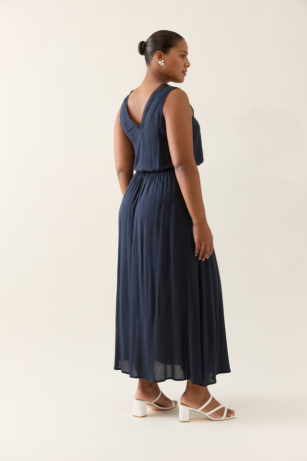 Isle of Mine Oline Pleat Skirt - Navy