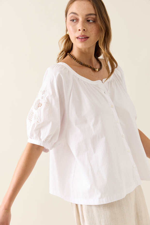 Isle of Mine Nilsa Button Top - Lotus