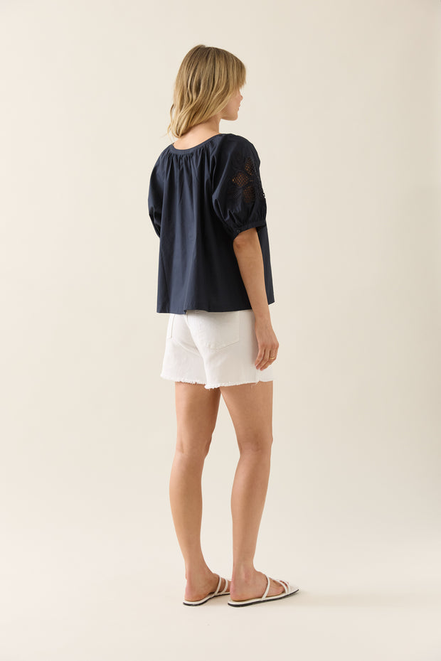Isle of Mine Nilsa Button Top - Navy