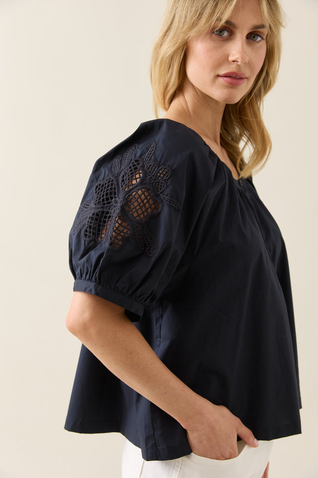 Isle of Mine Nilsa Button Top - Navy