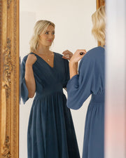 Home-lee X Label Sara Dress - Indigo Blue