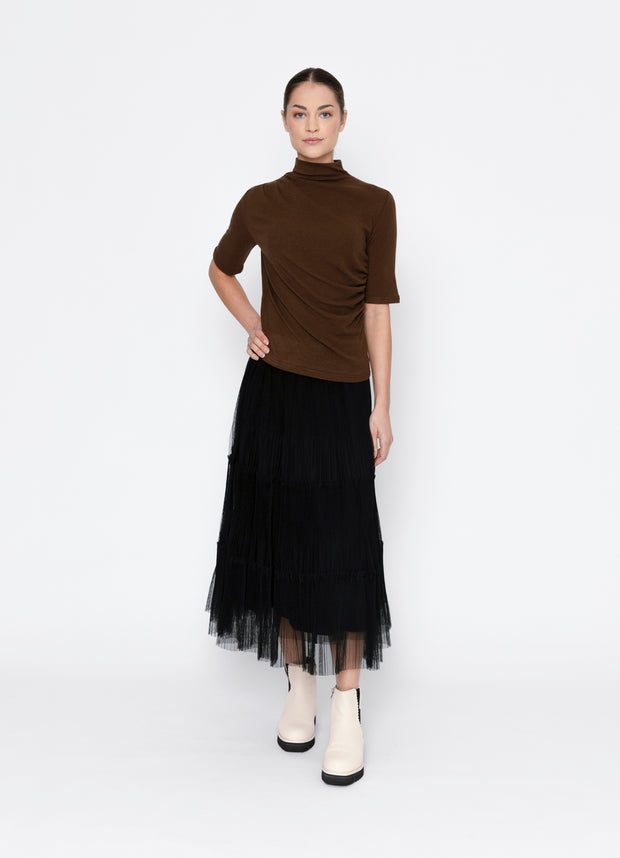 Two By Two Essentials Gracie Top - Chocolate