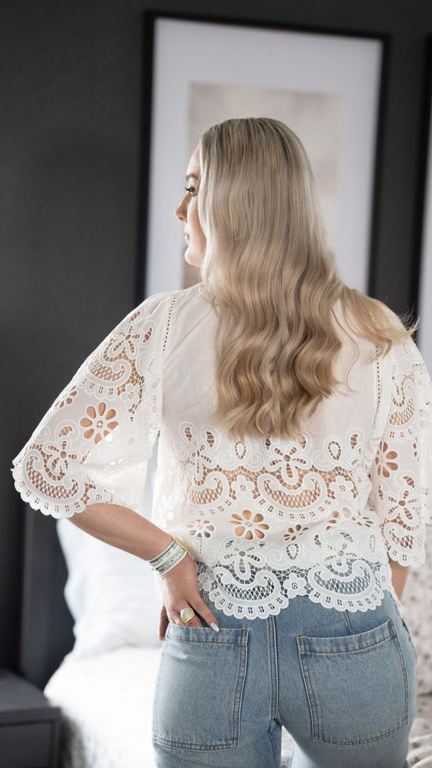 *** PRE ORDER *** Harlem Ava Blouse - White