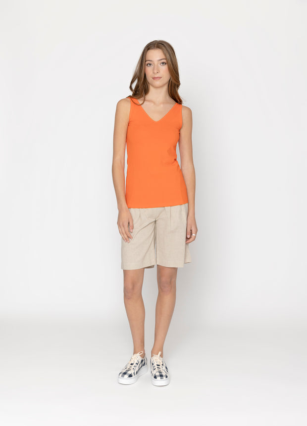 Two By Two Erin Reversible Tank - Orange