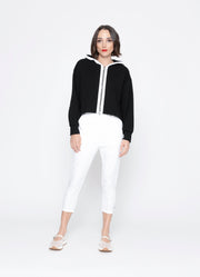 Blacklist Sierra Hoodie - Black with White Trim