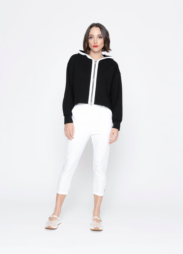 Blacklist Sierra Hoodie - Black with White Trim