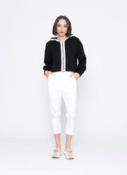 Blacklist Sierra Hoodie - Black with White Trim